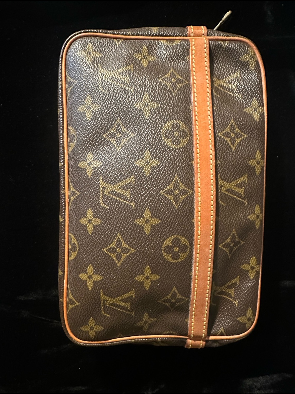 Louis Vuitton Monogram Canvas Toiletry Pouch in Brown and Tan